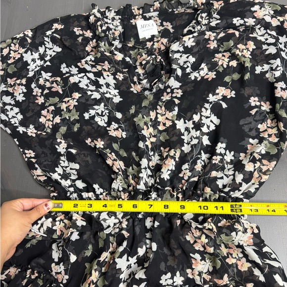 Misa Los Angeles Lolita Black Floral Mini Dress - Picture 10 of 11